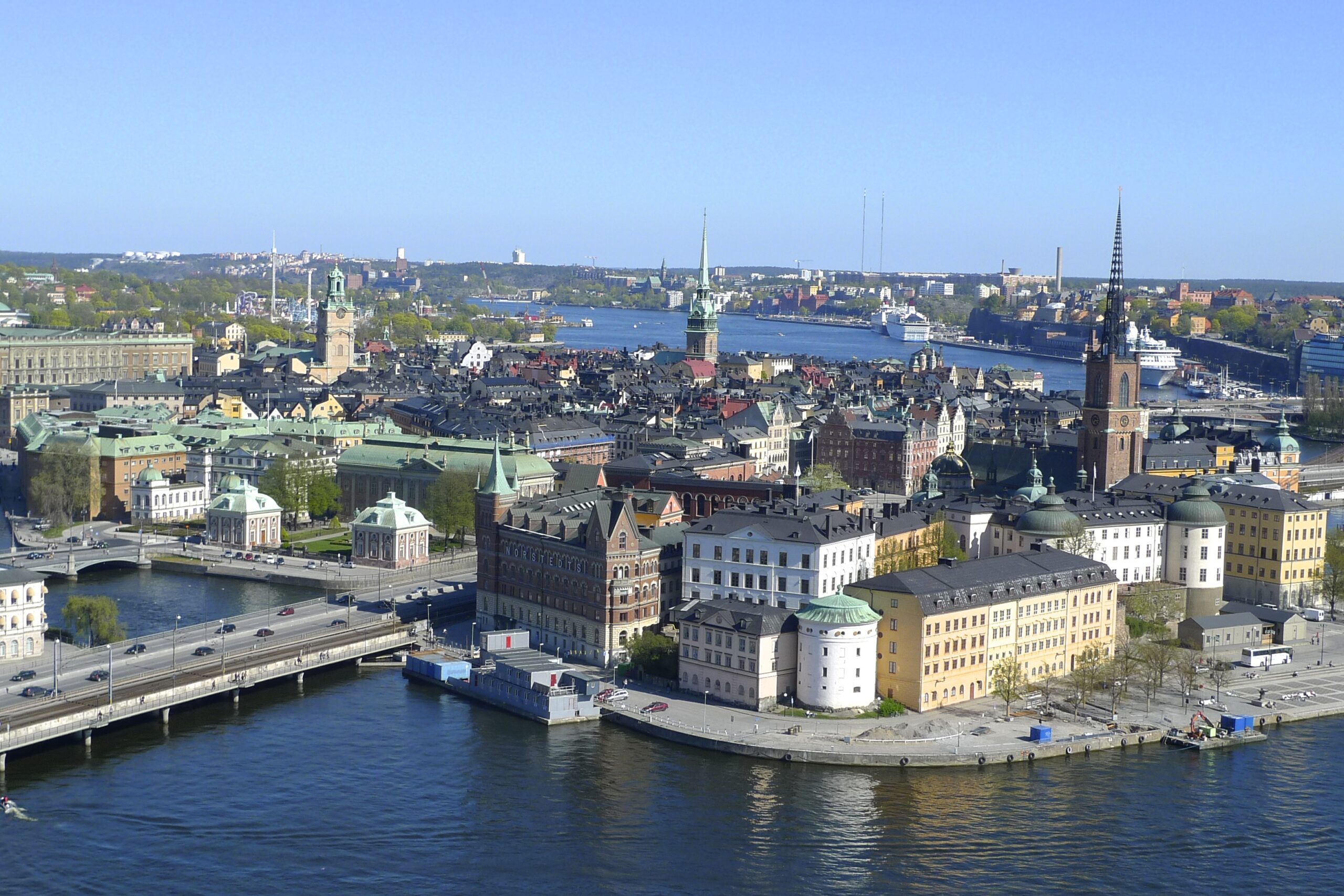 image shows the city of Stockholm