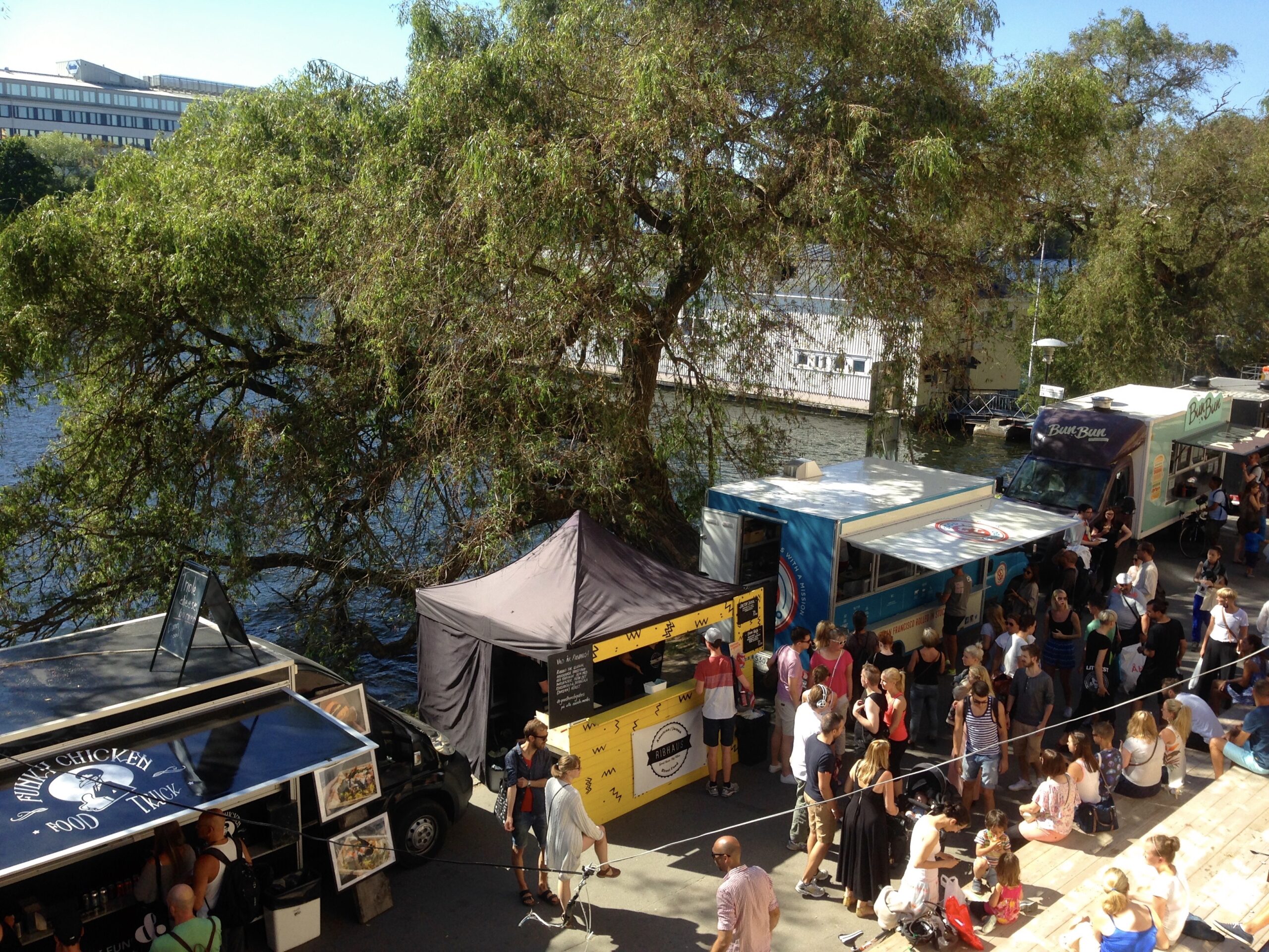 image shows Weekend Street Market at Hornstull in stockholm