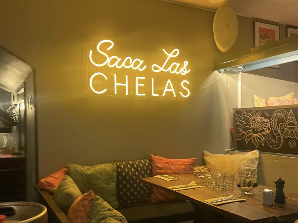 image shows Chela's restaurant in Stockholm