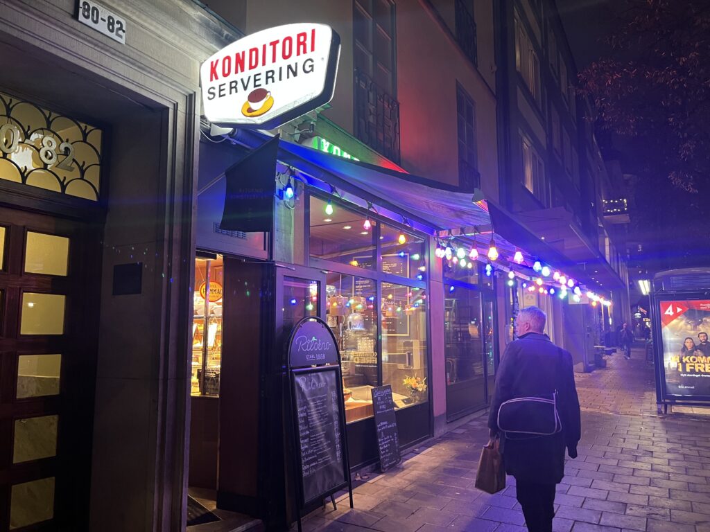 image shows Ritorno Konditori cafe in Stockholm