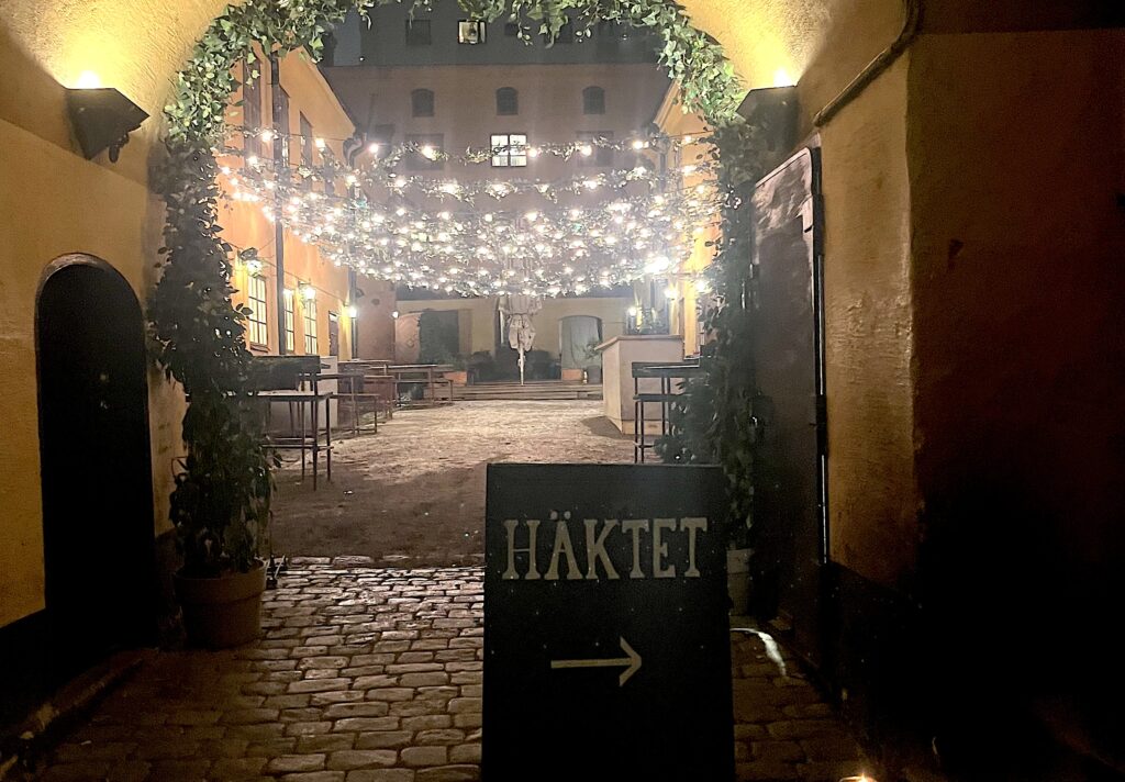 image shows restaurant Häktet on Södermalm in Stockholm