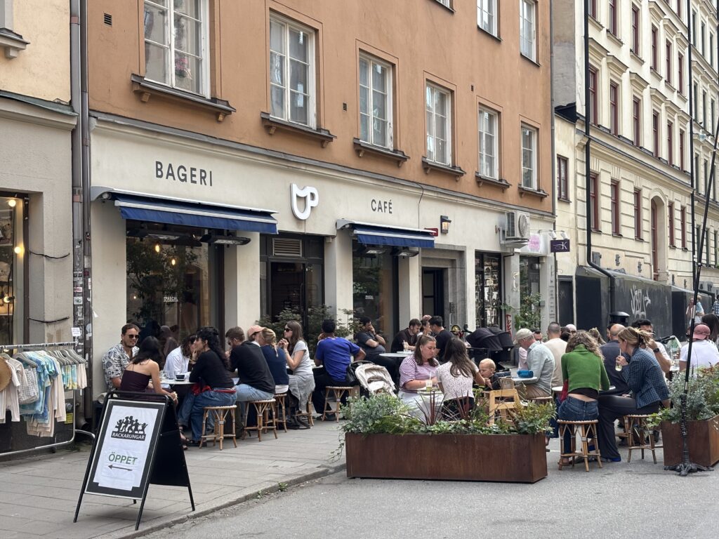 image shows the outside of Cafe Pascal on Södermalm