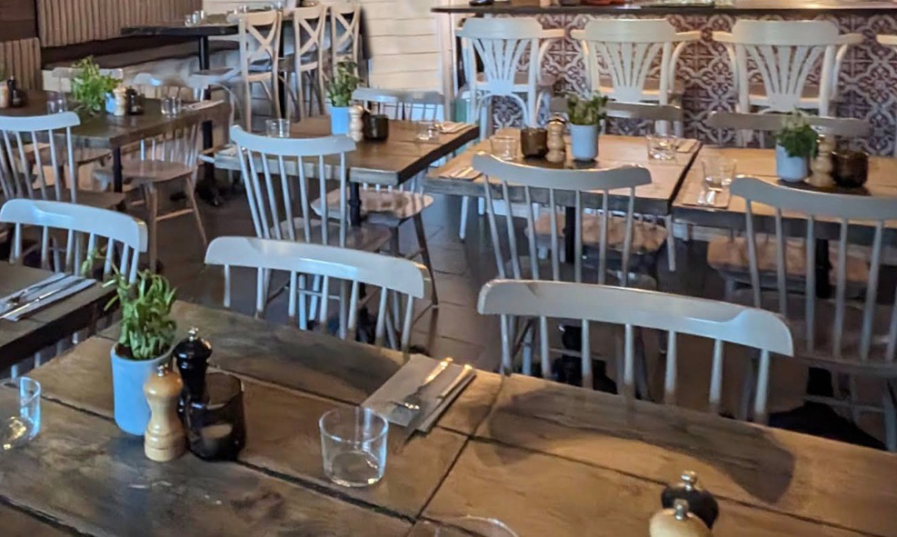 image shows the inside of Tutto Bello Italian restaurant