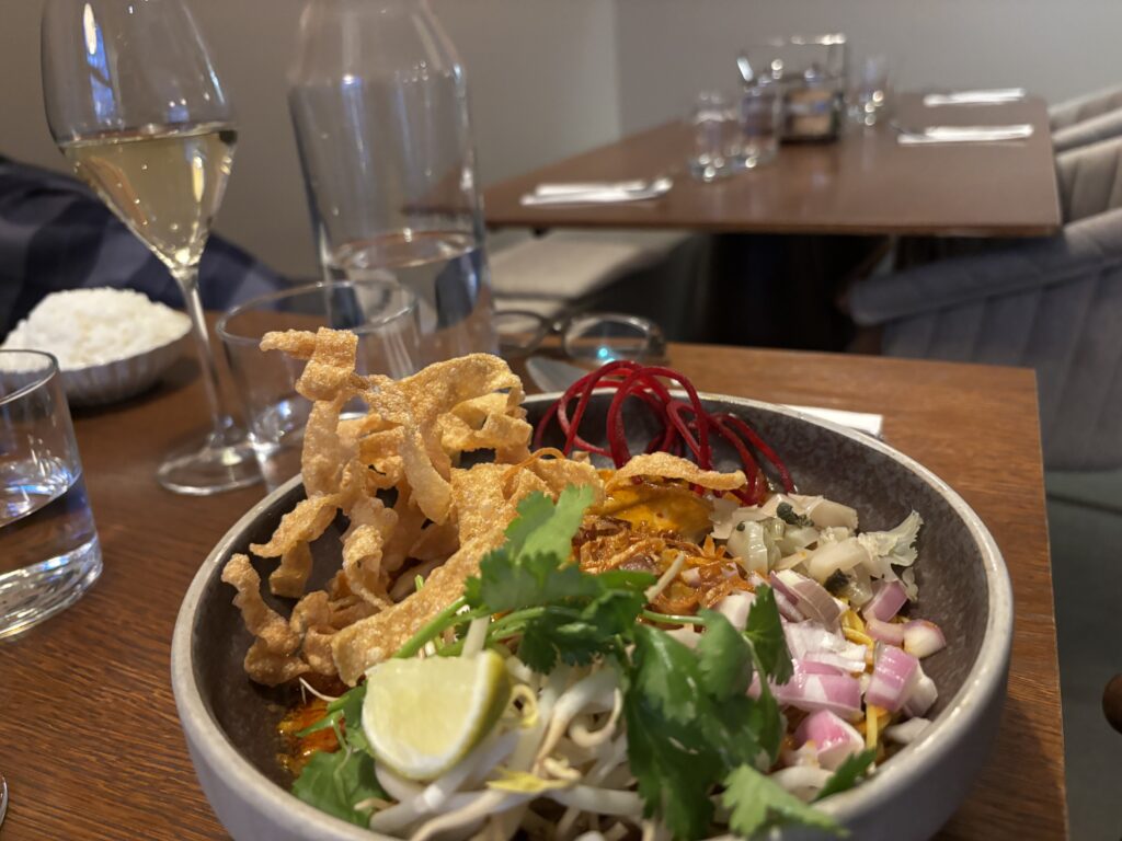image shows a dish at Thongwiset Thai restaurant in Stockholm